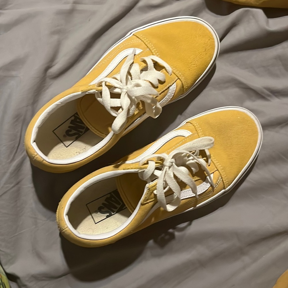 Gold “old skool vans”